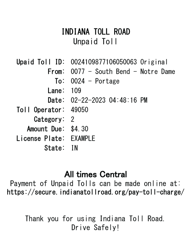 Ticket Number Example